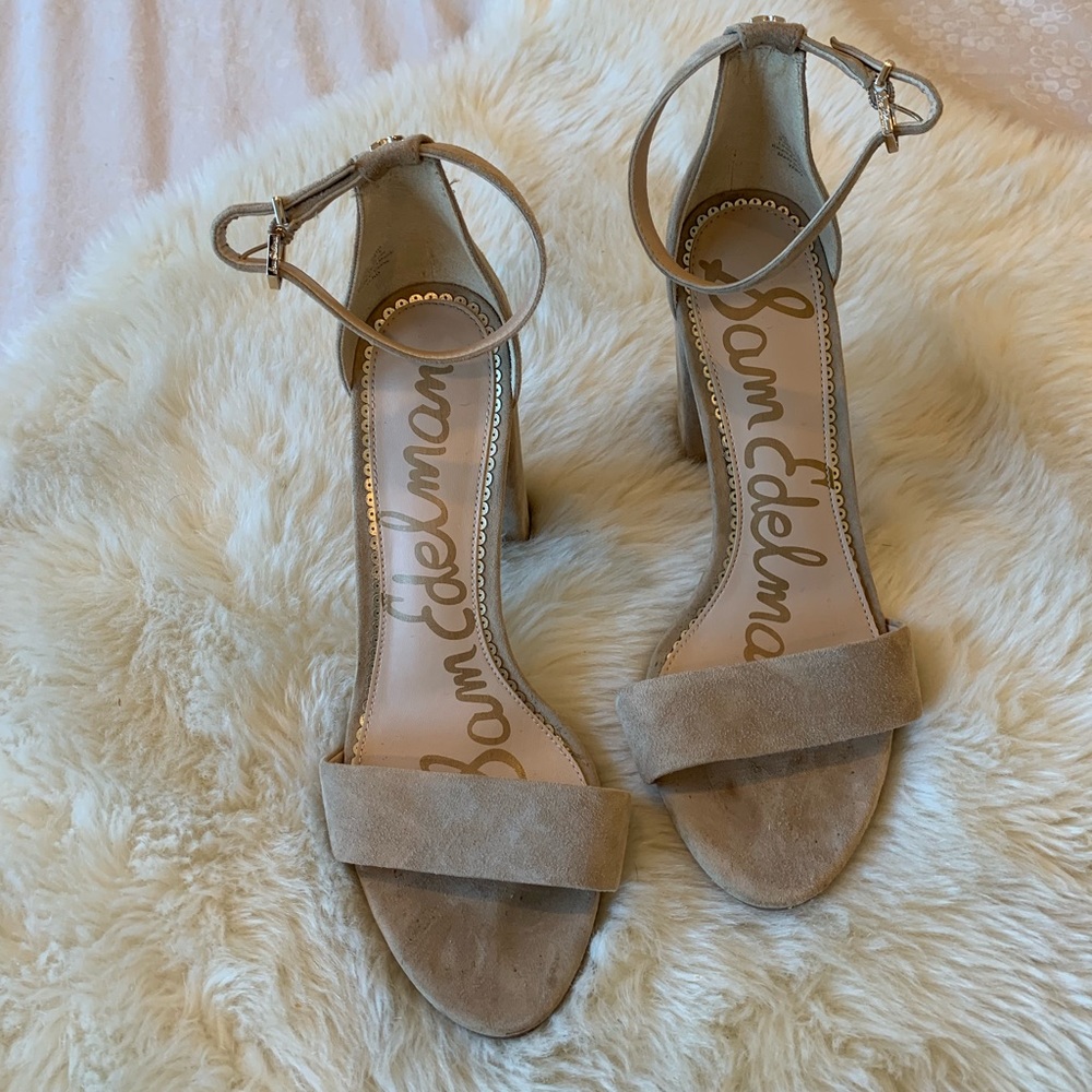 Sam Edelman Daniella Block Cream Heels
